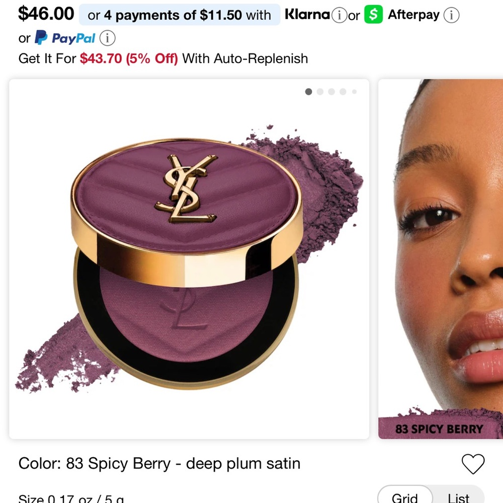 Yves Saint Laurent Deep Plum Satin Blush
